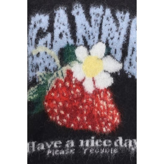 Ganni Black Alpaca Vicugna Pacos T-Shirt - Image 3