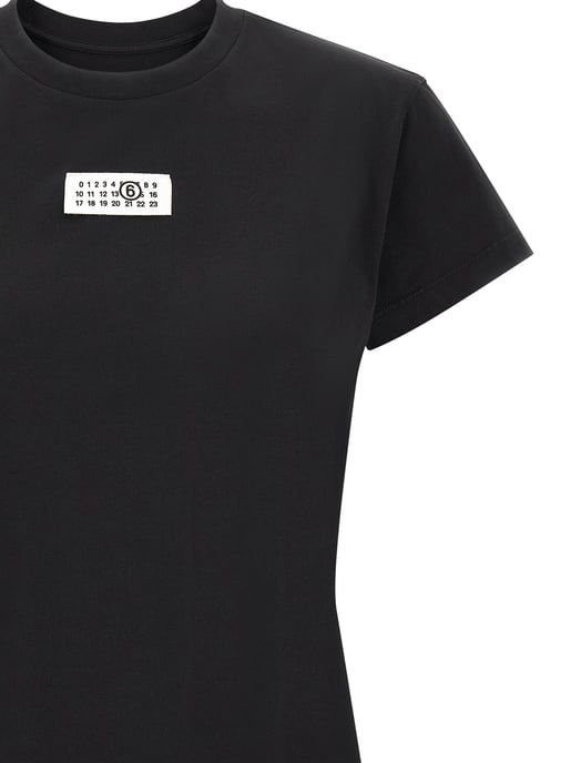 MM6 Maison Margiela Black Cotton T-Shirt - Image 3