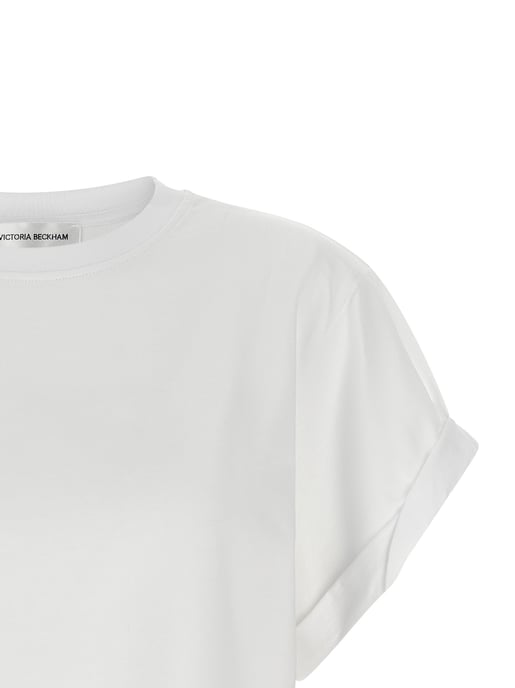 Victoria Beckham White Cotton T-Shirt - Image 3