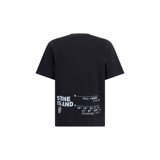 Stone Island Black Cotton T-Shirt - Image 2