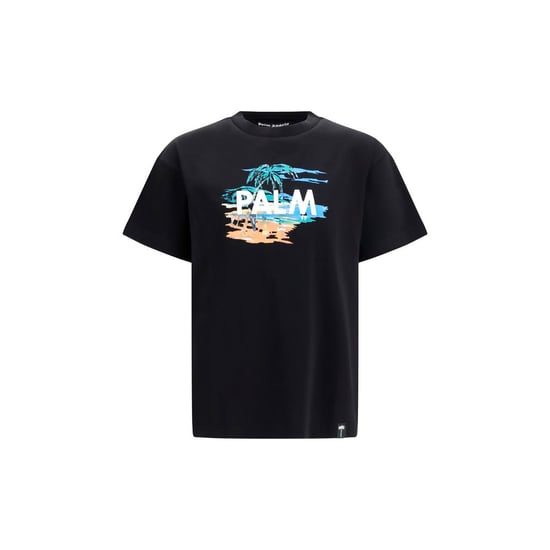 Palm Angels Black Cotton T-Shirt - Image 1