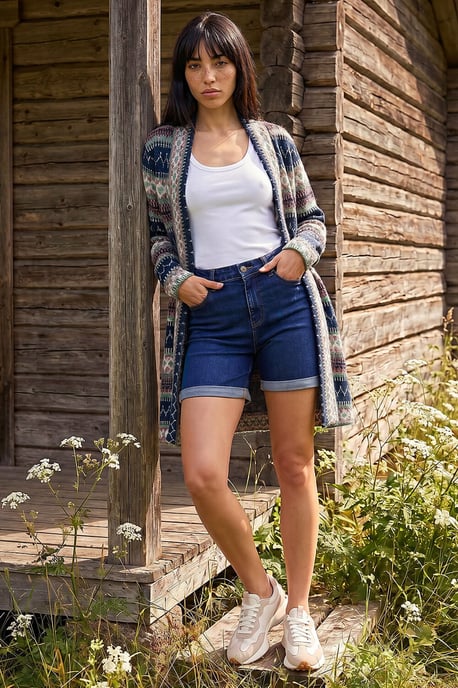 Petite Aztec Longline Cardigan - Image 2
