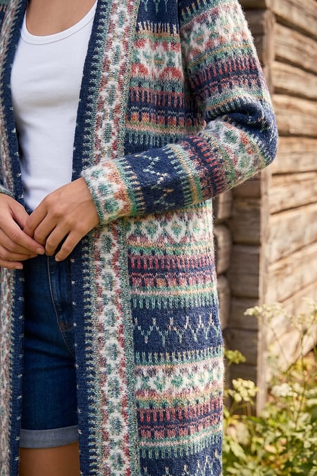 Petite Aztec Longline Cardigan - Image 4