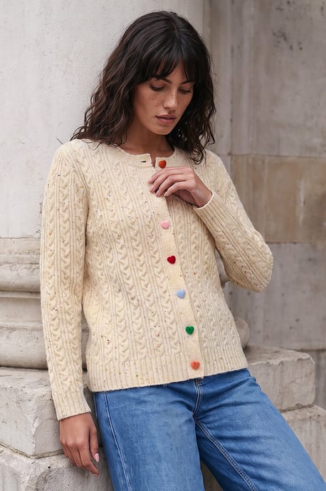 Speckled Heart Cardigan - Image 1