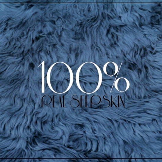 Genuine Diamond Blue Sheepskin Natural Silky Soft Fluffy Real Wool Rug - Image 4