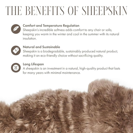 Genuine Sheepskin Mushroom Quad Natural Fluffy Silky Soft Real Wool Rug - Image 5