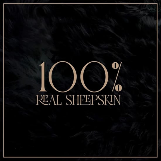 Genuine Sheepskin Black Quad Natural Fluffy Silky Soft Real Wool Rug - Image 5
