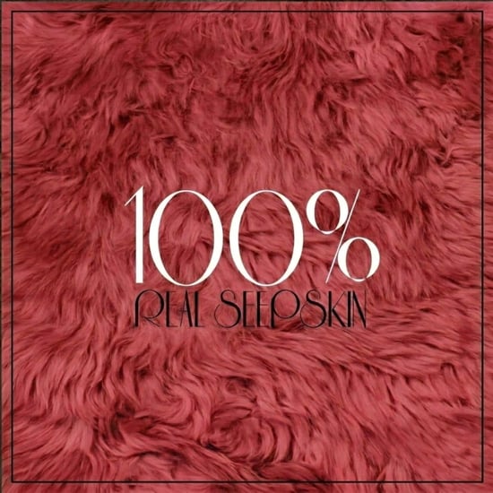 Genuine Red Rose Sheepskin Natural Silky Soft Fluffy Real Wool Rug - Image 4