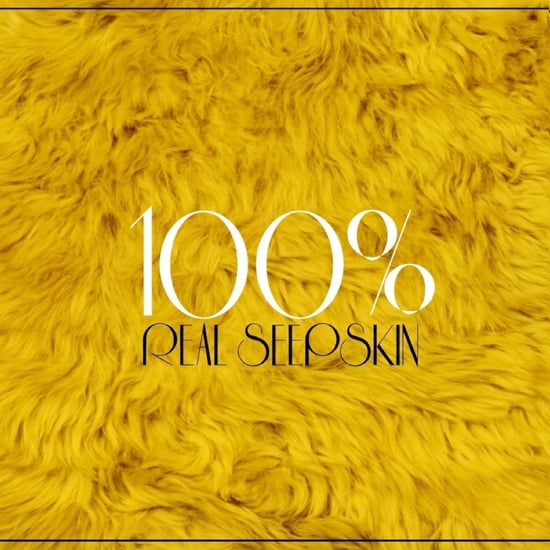 Genuine Bright Yellow Sheepskin Natural Silky Soft Fluffy Real Wool Rug - Image 5