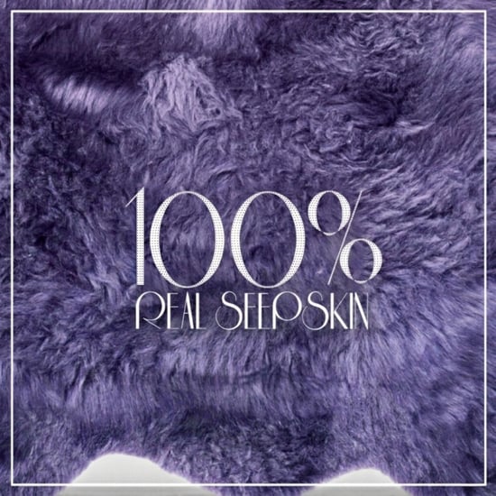 Genuine Sheepskin Violet Double Natural Fluffy Silky Soft Real Wool Rug - Image 5