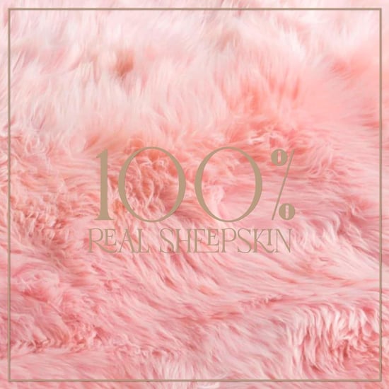 Genuine Sheepskin Rosa Pink Double Natural Fluffy Silky Soft Real Wool Rug - Image 5