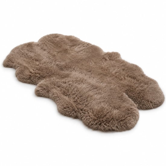 Genuine Sheepskin Mushroom Quad Natural Fluffy Silky Soft Real Wool Rug - Image 2