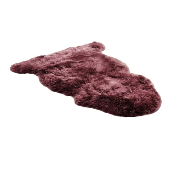 Genuine Burgundy Sheepskin Natural Silky Soft Fluffy Real Wool Rug - Image 2