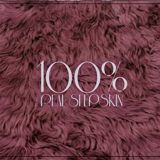 Genuine Burgundy Sheepskin Natural Silky Soft Fluffy Real Wool Rug - Image 5