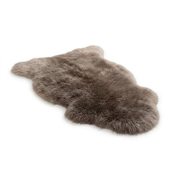 Genuine Taupe Sheepskin Natural Silky Soft Fluffy Real Wool Rug - Image 1
