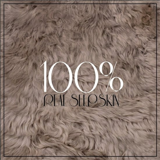 Genuine Taupe Sheepskin Natural Silky Soft Fluffy Real Wool Rug - Image 4