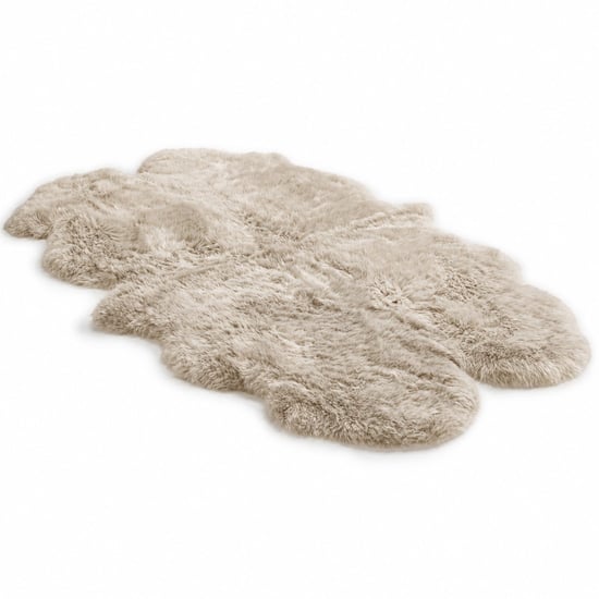 Genuine Sheepskin Cream Quad Natural Fluffy Silky Soft Real Wool Rug - Image 2