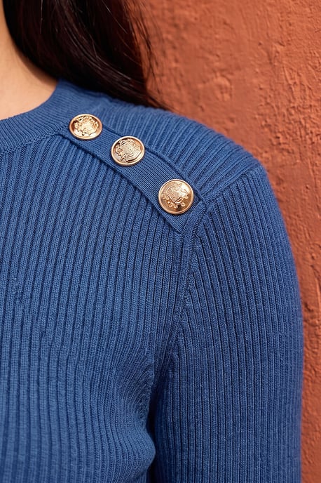 Button Detail Knit Jumper - Image 4
