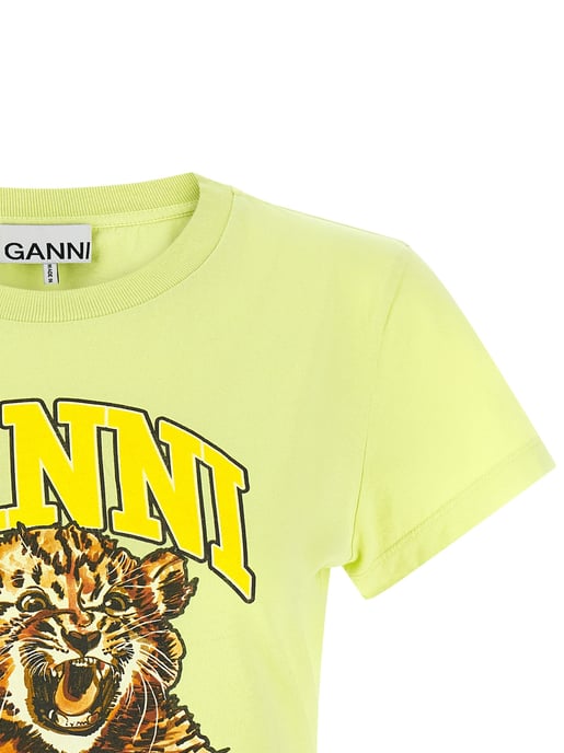 Ganni Bicolor Cotton T-Shirt - Image 3