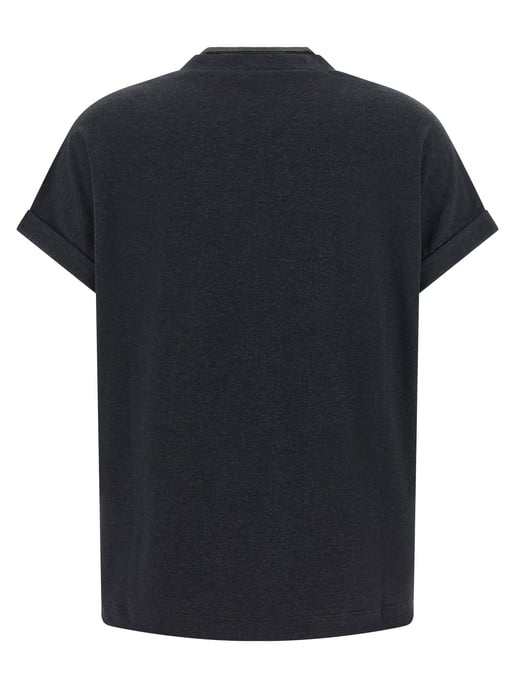 Brunello Cucinelli Gray Cotton T-Shirt - Image 2