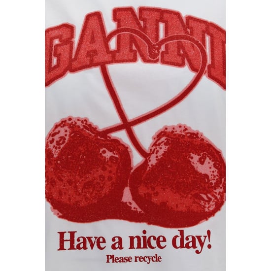 Ganni White Cotton T-Shirt - Image 3