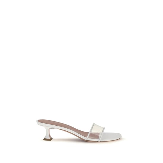 Amina Muaddi Witte Pvc Sandalen - Image 1