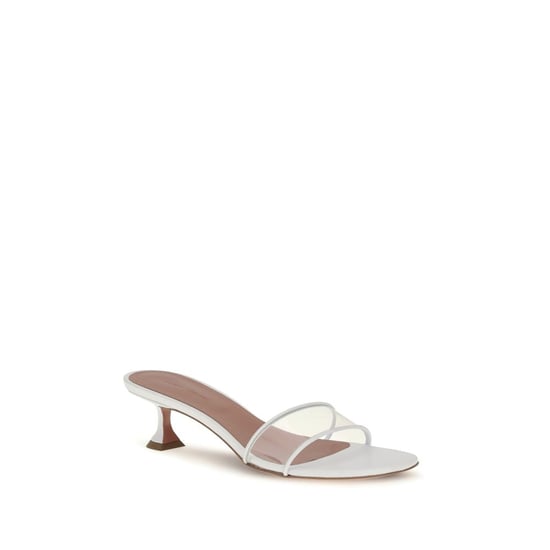 Amina Muaddi Witte Pvc Sandalen - Image 2