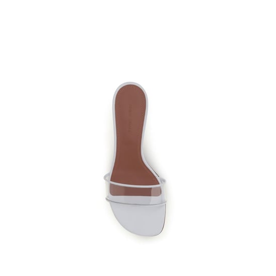 Amina Muaddi Witte Pvc Sandalen - Image 4