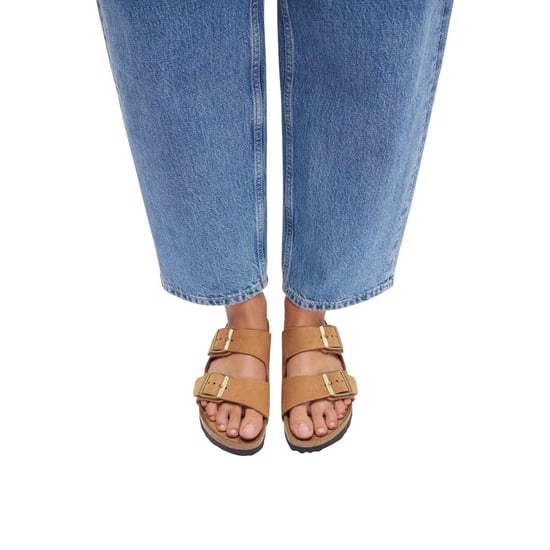 Birkenstock Brown Leather Flat Sandals - Image 5