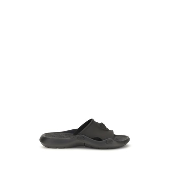 Versace Black Rubber Sandals - Image 1