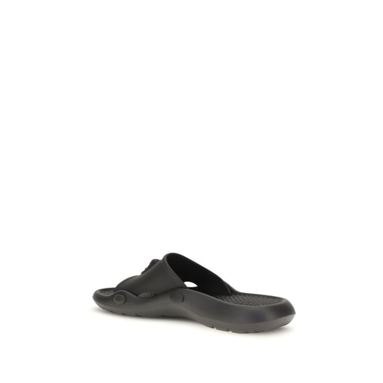 Versace Black Rubber Sandals - Image 3