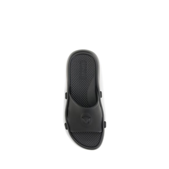 Versace Black Rubber Sandals - Image 4