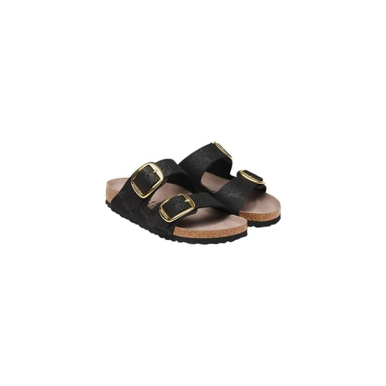 Birkenstock Black Synthetic Flat Sandals - Image 3