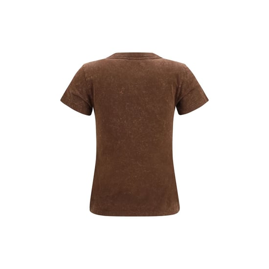 Ganni Brown Cotton T-Shirt - Image 2