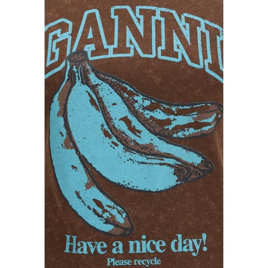 Ganni Brown Cotton T-Shirt - Image 3