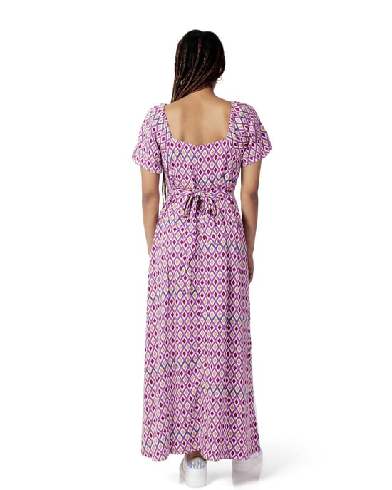 Enkel paarse viscose casual jurk - Image 2