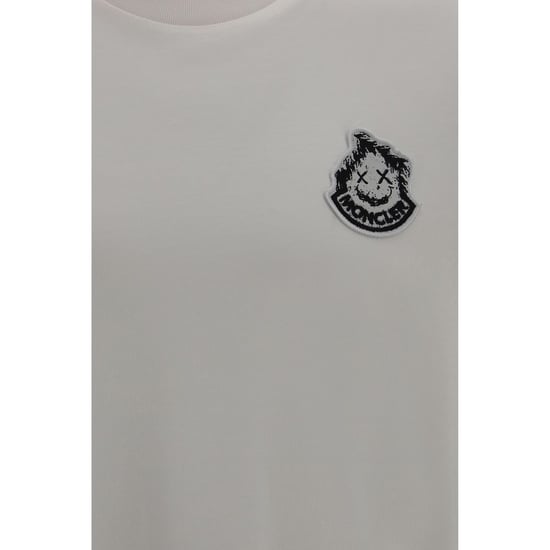 Moncler Beige Cotton T-Shirt - Image 3