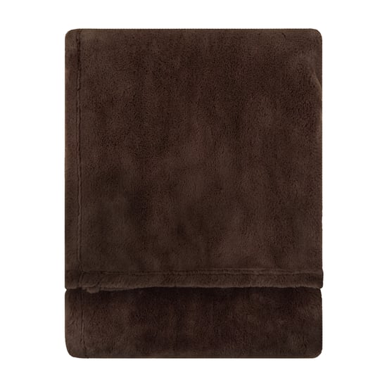 Furn Kallu Double-Sided Faux-Fur Throw, Chocolate - Image 2