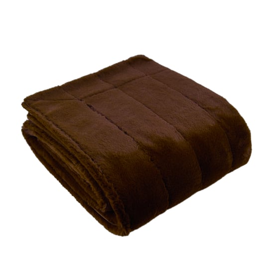 Paoletti Empress Faux Fur Throw, Brown - Image 2