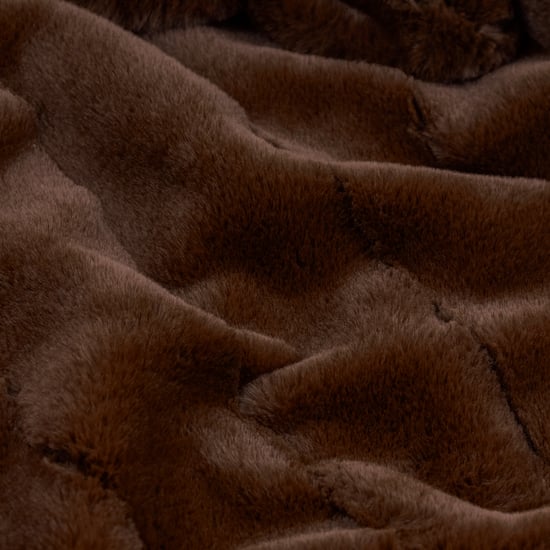 Paoletti Empress Faux Fur Throw, Brown - Image 3