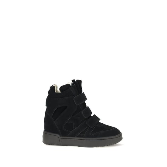 Isabel Marant Black Calf Leather Bos Taurus Sneakers - Image 1
