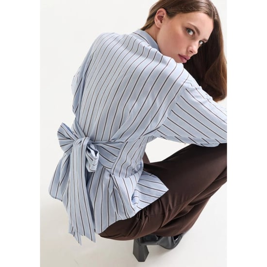 Jansen Amsterdam Livia mcs715 stripe belt blue/ brown - Image 1