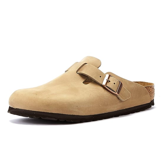 Birkenstock Boston Waxy Leather Narrow Tabacco Brown Klompen - Image 3