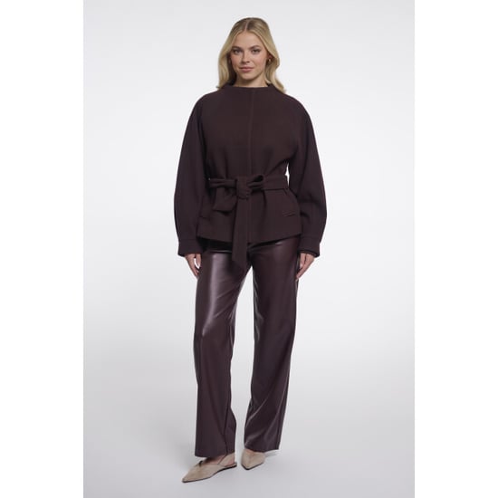 Rino & Pelle short coat with collar cornelia.7002611 10873 chocolate bean - Image 2