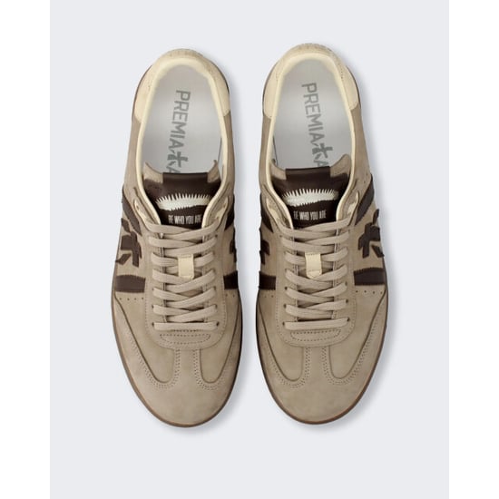 Premiata Heren lichte leren sneaker met veterschoensluiting - Image 6