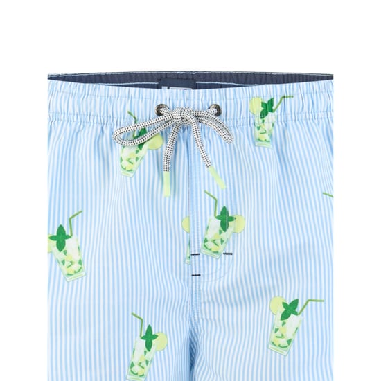 Happy Shorts Heren zwemshort mojito print/lichtblauw gestreept - Image 3