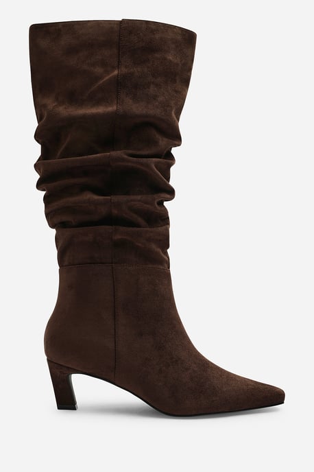 Wheres That From Womens Kensley Ruched Slouch Knee High Snipped Toe Boot - Image 1