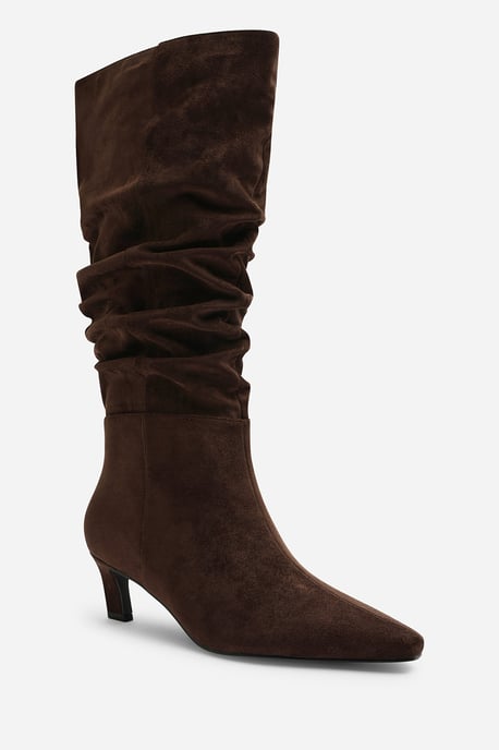 Wheres That From Womens Kensley Ruched Slouch Knee High Snipped Toe Boot - Image 2