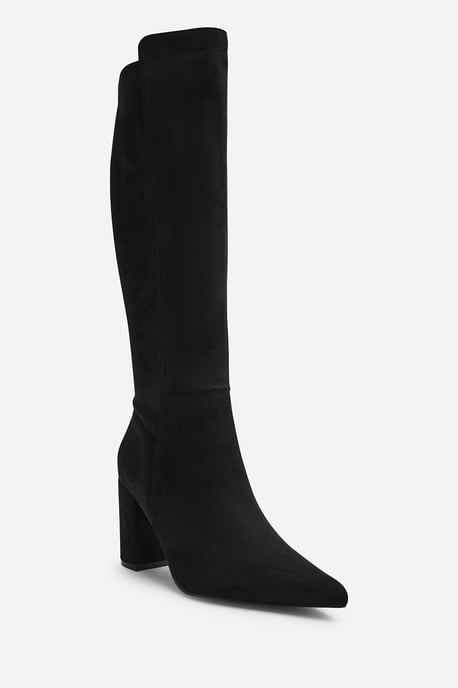 Wheres That From Womens Georgina Stretch Suede Knee High Pointed Boots - Image 2