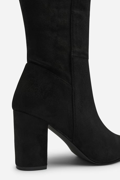 Wheres That From Womens Georgina Stretch Suede Knee High Pointed Boots - Image 4